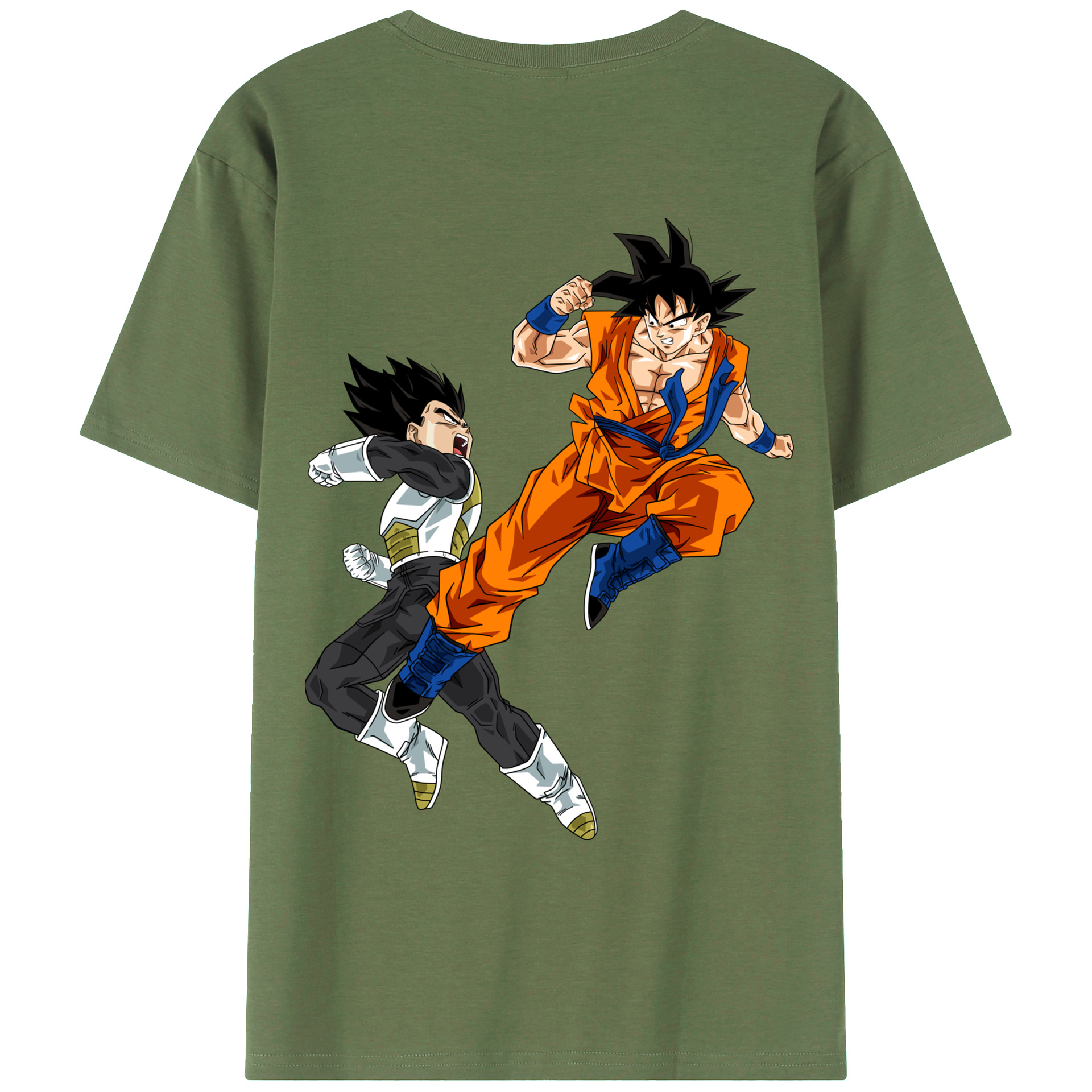 （画像用） ドラゴンボール 孫悟空（そん ごくう）Son Goku カカロット DRAGON BALL Kakarotto 綿100％ メンズ半袖Tシャツ（バックプリント） 通気性